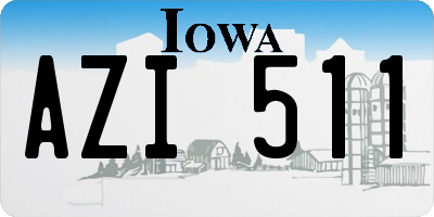 IA license plate AZI511