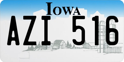 IA license plate AZI516