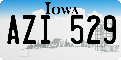 IA license plate AZI529
