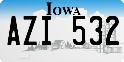 IA license plate AZI532