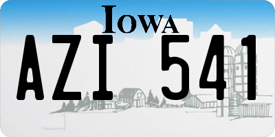 IA license plate AZI541