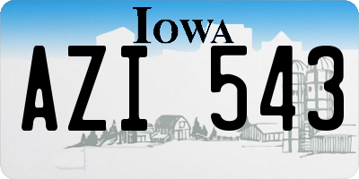 IA license plate AZI543
