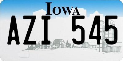 IA license plate AZI545