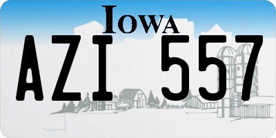 IA license plate AZI557
