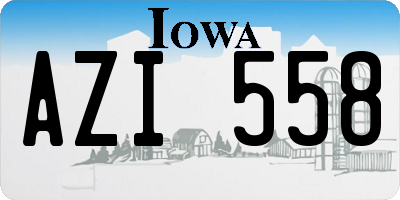 IA license plate AZI558