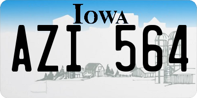 IA license plate AZI564