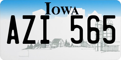 IA license plate AZI565