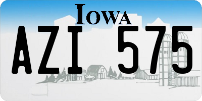 IA license plate AZI575