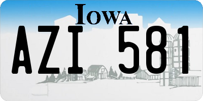 IA license plate AZI581