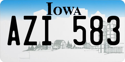 IA license plate AZI583