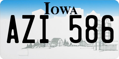 IA license plate AZI586