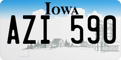 IA license plate AZI590