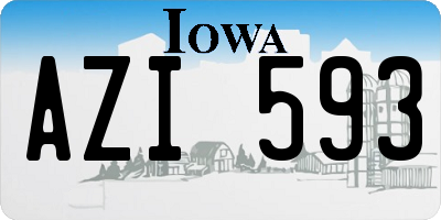 IA license plate AZI593