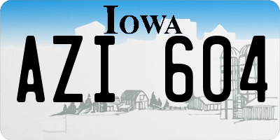 IA license plate AZI604