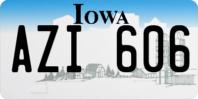 IA license plate AZI606