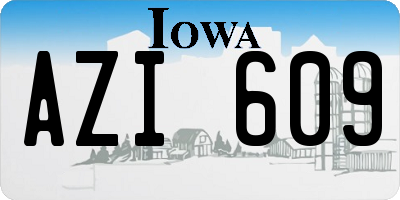 IA license plate AZI609