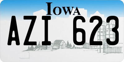 IA license plate AZI623