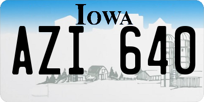 IA license plate AZI640