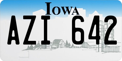 IA license plate AZI642