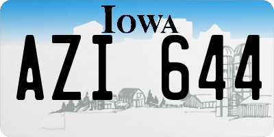 IA license plate AZI644