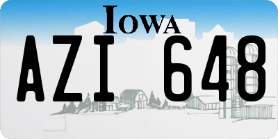 IA license plate AZI648