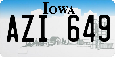 IA license plate AZI649