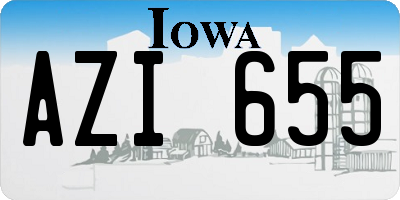 IA license plate AZI655