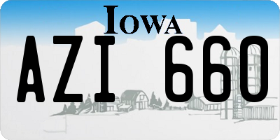 IA license plate AZI660
