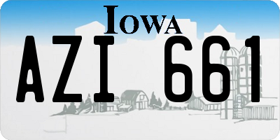 IA license plate AZI661