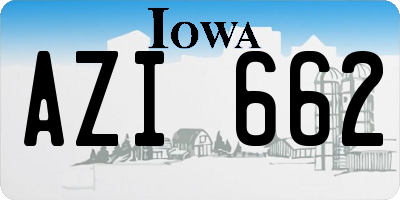 IA license plate AZI662