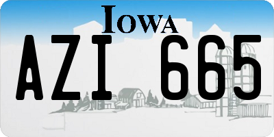IA license plate AZI665