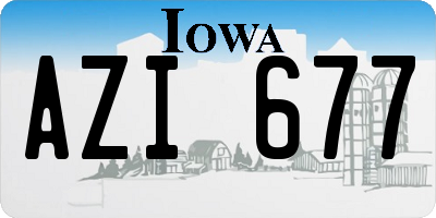 IA license plate AZI677