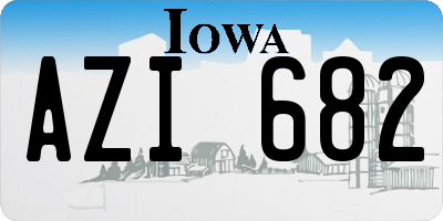 IA license plate AZI682