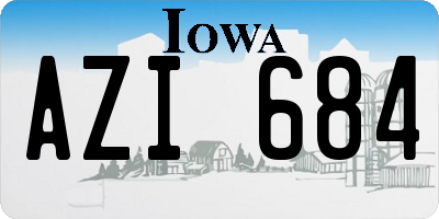 IA license plate AZI684