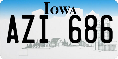 IA license plate AZI686