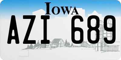 IA license plate AZI689