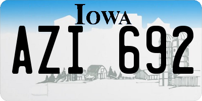 IA license plate AZI692