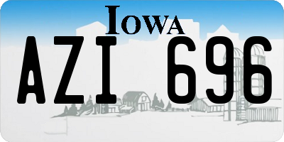 IA license plate AZI696