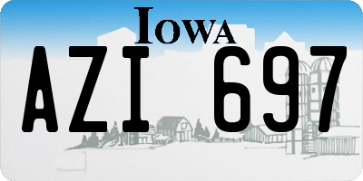 IA license plate AZI697