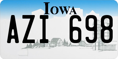 IA license plate AZI698