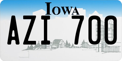 IA license plate AZI700