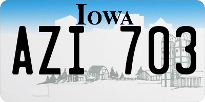 IA license plate AZI703