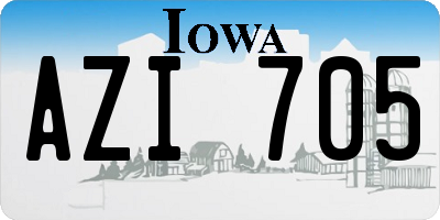 IA license plate AZI705