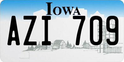 IA license plate AZI709