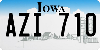 IA license plate AZI710
