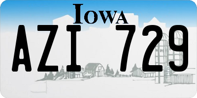 IA license plate AZI729