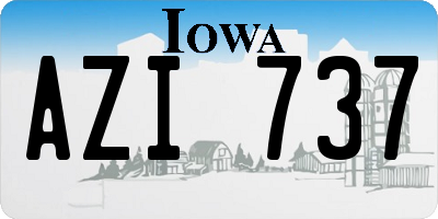 IA license plate AZI737