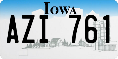 IA license plate AZI761