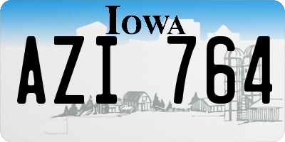 IA license plate AZI764