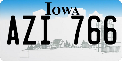 IA license plate AZI766